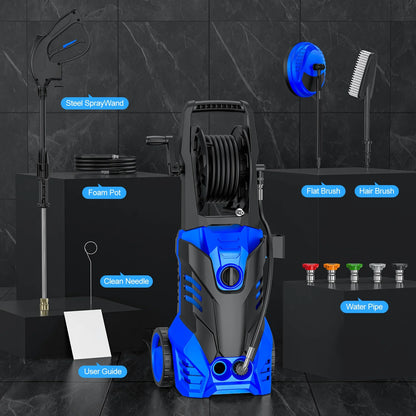 4500PSI Electric High Pressure Washer Machine 3.2 GPM 1800W w/Deck Patio Cleaner