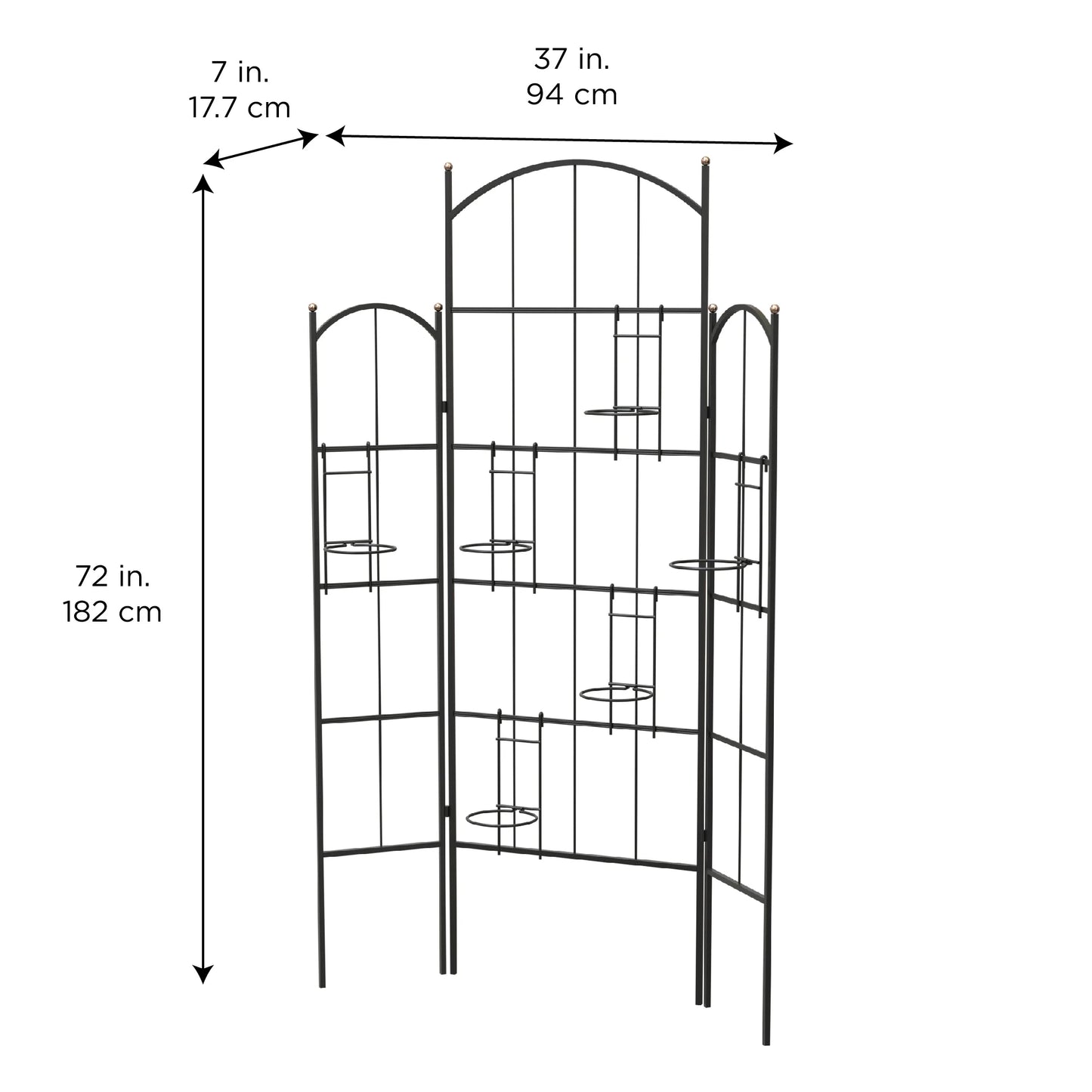 Panacea Heavy Duty Metal Expandable Trellis Privacy Screen for Patio and Planter Trellises
