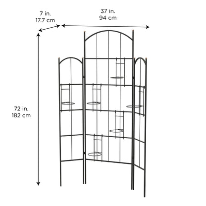 Panacea Heavy Duty Metal Expandable Trellis Privacy Screen for Patio and Planter Trellises