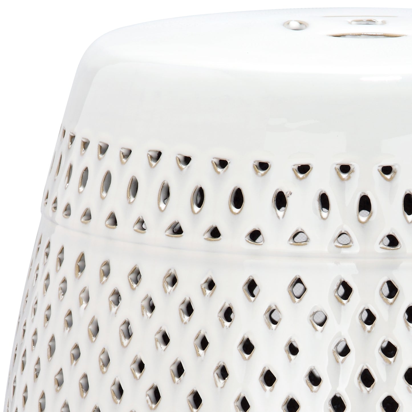 Safavieh Diamond Drum Indoor/Outdoor Garden Patio Stool, White
