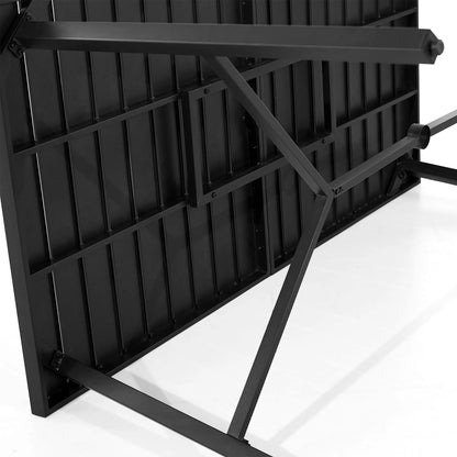 Summit Living Outdoor Swivel Bar Stool Dining Set of 7, Patio Counter Height Textilene Chairs with High Back and Armrest, Black & Grey