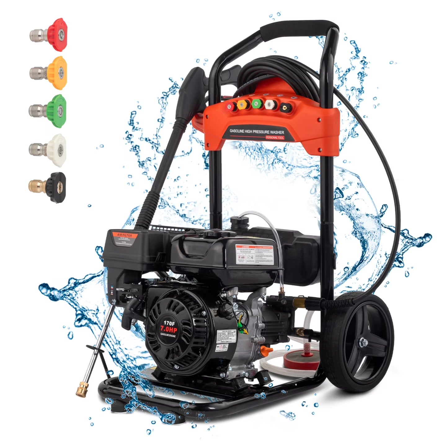 Ktaxon 198CC Gas Pressure Washer, 2700 PSI and 2.3 GPM, for Cars/Fences/Driveways/Homes/Patios