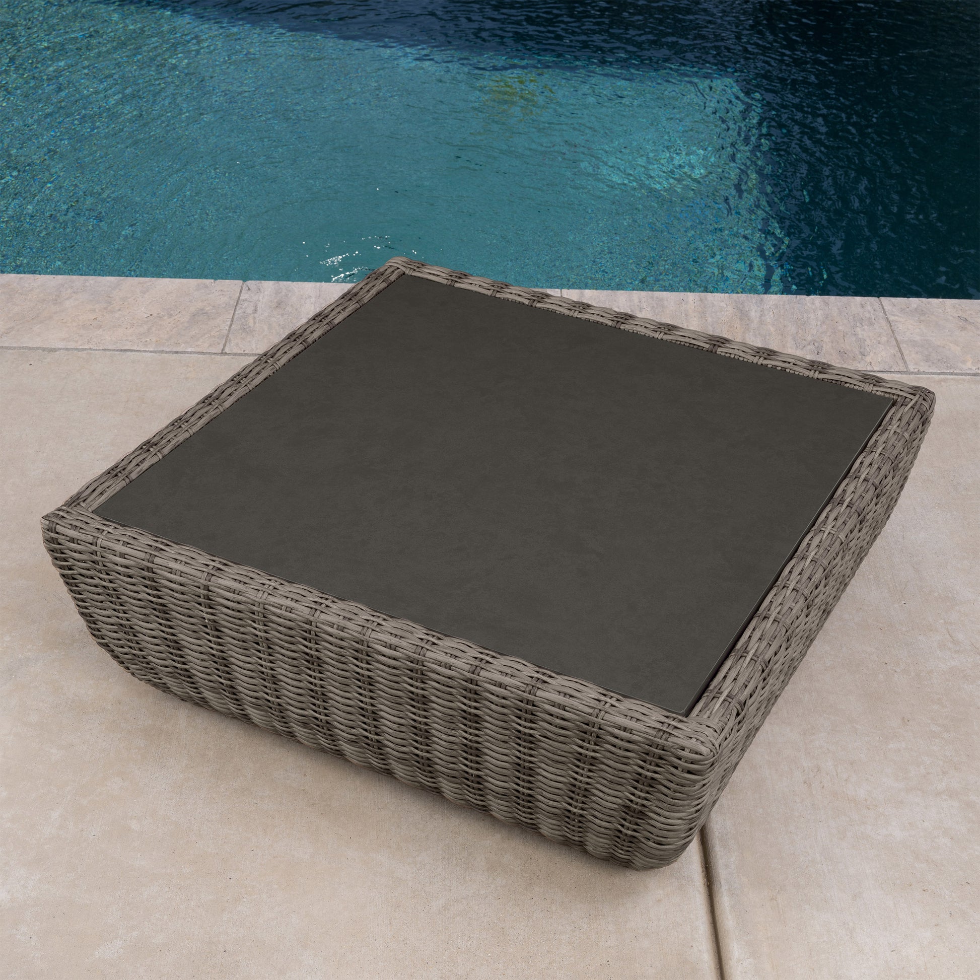 SunVilla Swann Modular Outdoor Patio Table and Ottoman