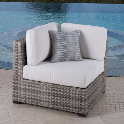 SunVilla Hudson 8-piece Fire Outdoor Patio Sectional Seating Set