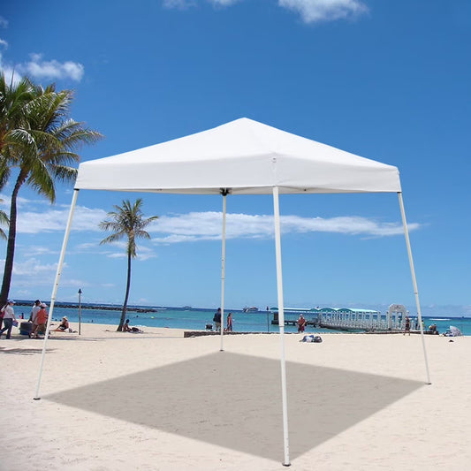 Spaco 2.4 x 2.4m Pop up Canopy Tents for Parties, Portable Folding Tailgate Ten, UV Resistant Waterproof Canopy Tent for Outdoor Events, Patio Backyard, White