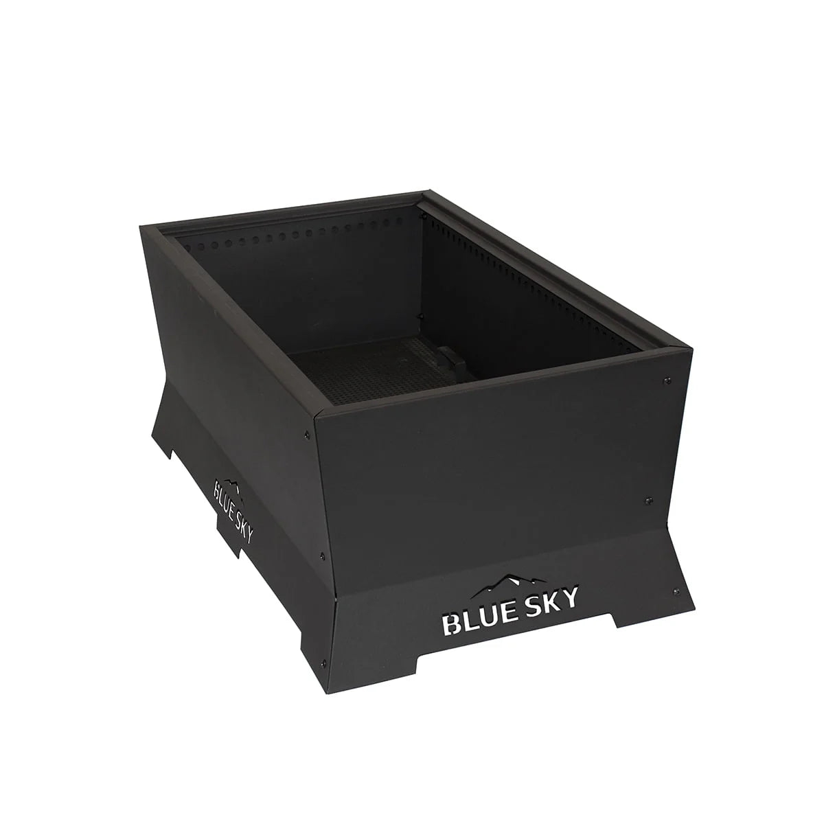 Blue Sky Outdoor Living Rectangle Steel Peak Smokeless Patio Fire Pit, Black
