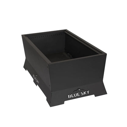 Blue Sky Outdoor Living Rectangle Steel Peak Smokeless Patio Fire Pit, Black