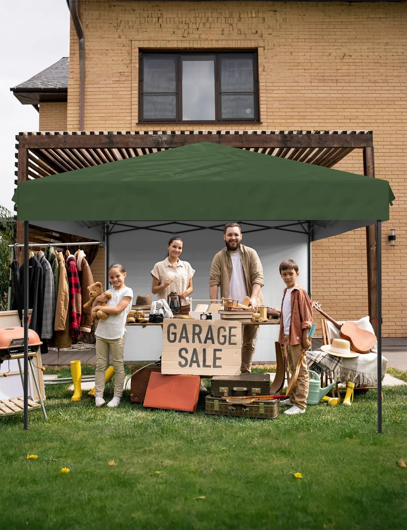 Arigeas Pop Up Canopy Tent 10'x10' with Adjustable Height, Easy Outdoor Sun Shade Shelter for Party, Event, Patio