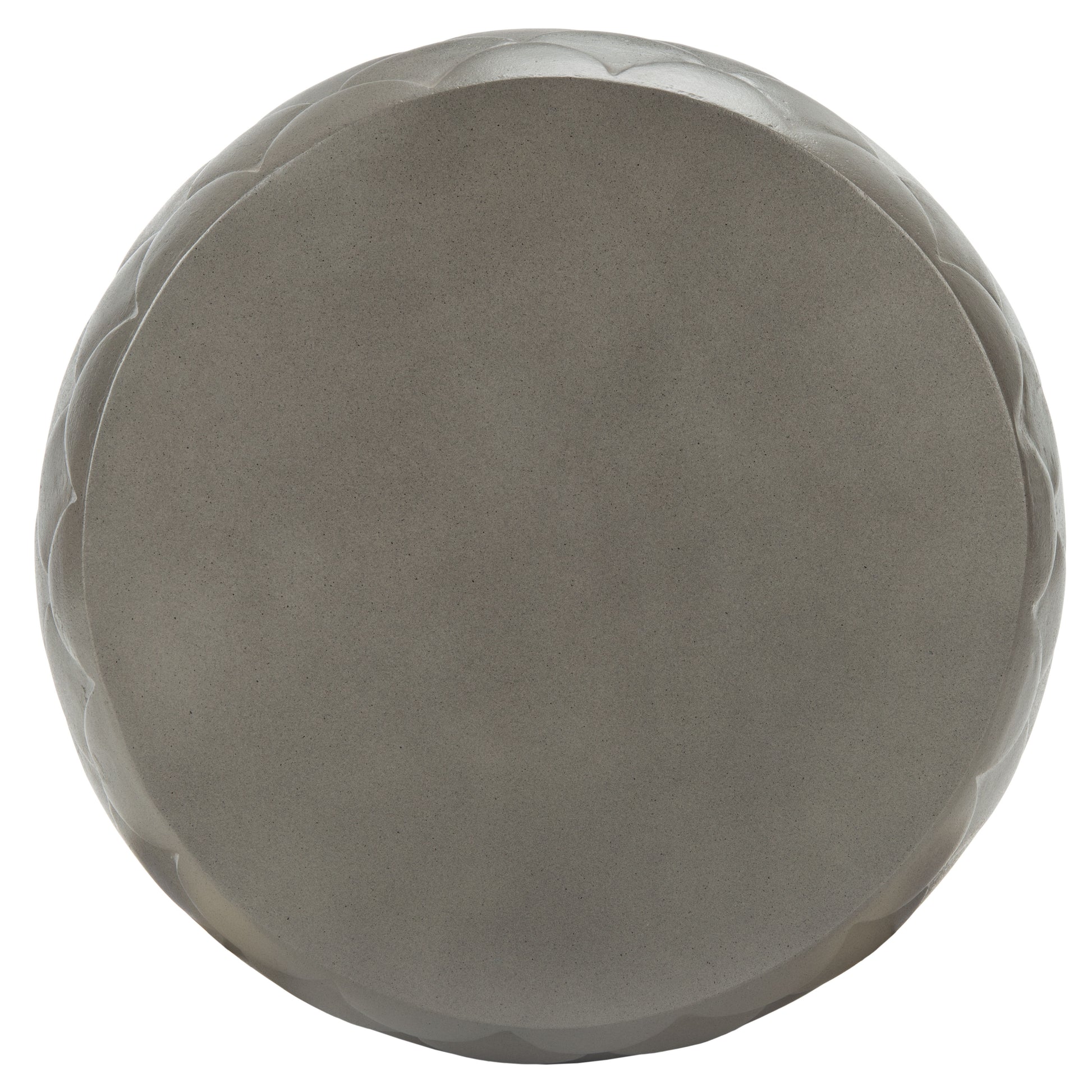 SAFAVIEH Julyvia Outdoor Patio Concrete Accent Stool, Dark Grey