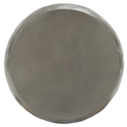 SAFAVIEH Julyvia Outdoor Patio Concrete Accent Stool, Dark Grey
