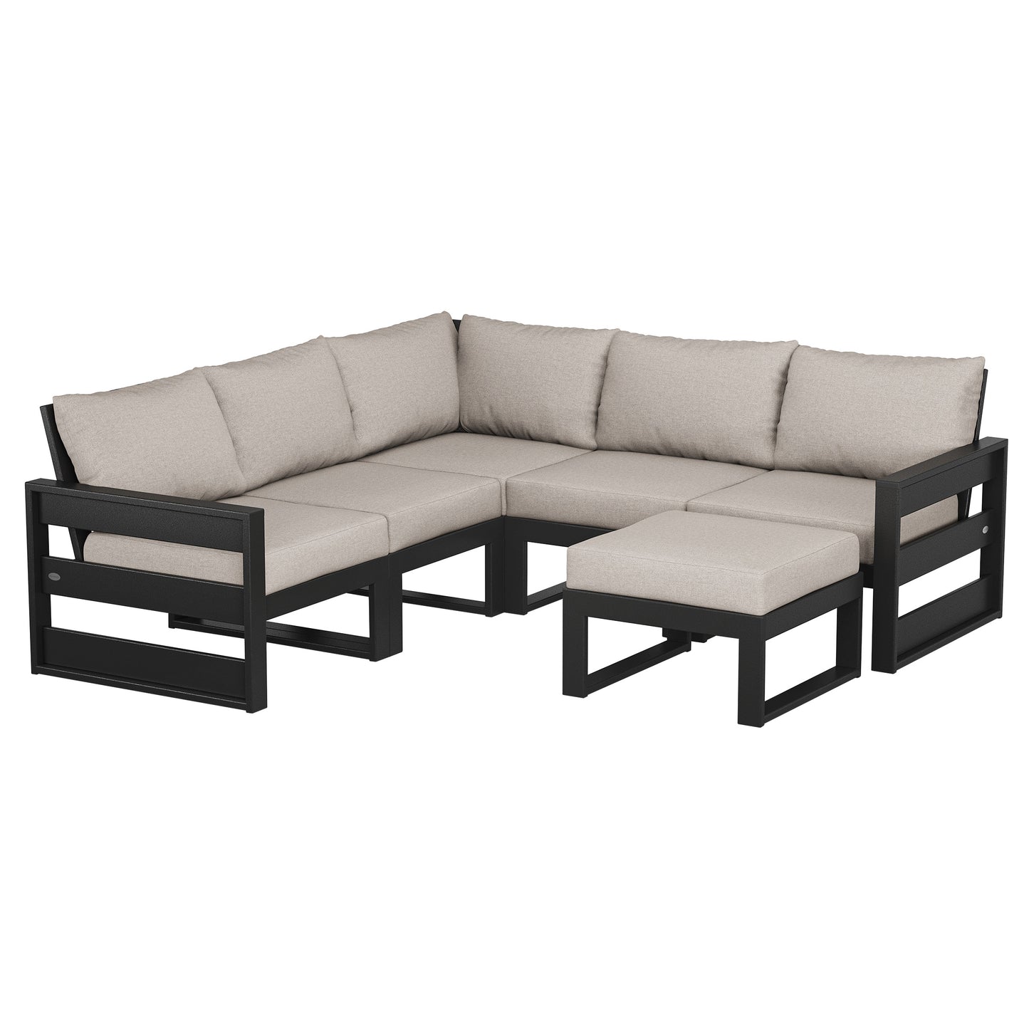 POLYWOOD Westport 6-piece Outdoor Patio Modular Deep Seating Set
