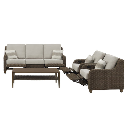 Thomasville Barston 4-piece Outdoor Patio Seating with Kick-out Foot Rests
