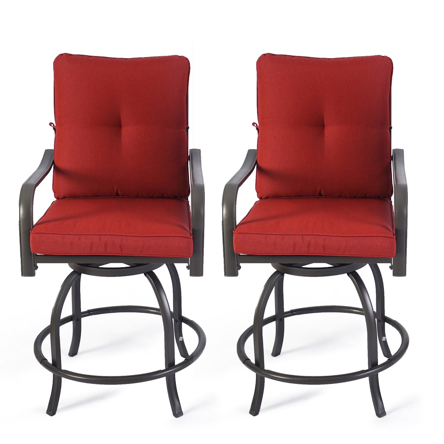 Kozyard Isabella High Swivel Bar Stools/Chair Set for Home Patio, Back Yard, Cafes, Bistro, Restaurants and Chic Bars (Aqua)