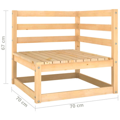 vidaXL 10 Piece Patio Lounge Set with Cushions Solid Wood Pine