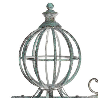 SAFAVIEH Beatrix Outdoor Patio Arbor with Door, Antique Green