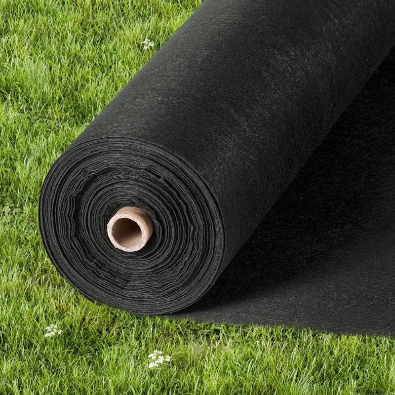 Heavy-Duty Non-Woven Geotextile Fabric 8oz UV Water Permeable Weed Barrier for Garden Landscaping Driveway Patio Walkway Ground Cover 6x100ft Roll Easy Installation Durable Sturdy Construction