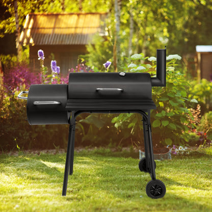 Zimtown BBQ Charcoal Grill Outdoor Barbecue Pit Barrel Charcoal Grill Smoker for Patio Backyard