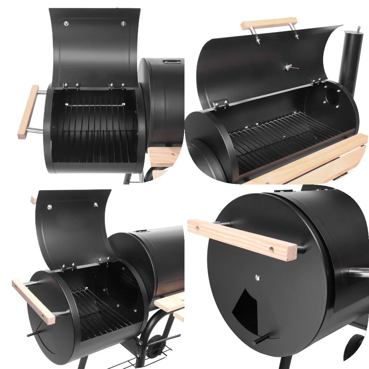 ON SALE!Goorabbit Charcoal Grill,Outdoor Cooking Grill,Outdoor BBQ Grill 24.4" L x 29.6" H Charcoal Barbecue Pit Patio Backyard Meat Cooker Smoker,Black
