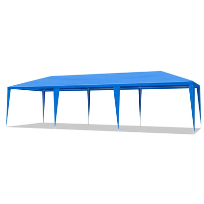 10'x30' Outdoor Party Tent with 8 Removable Sidewalls - Waterproof Canopy Patio Wedding Gazebo for Backyard Events, Blue