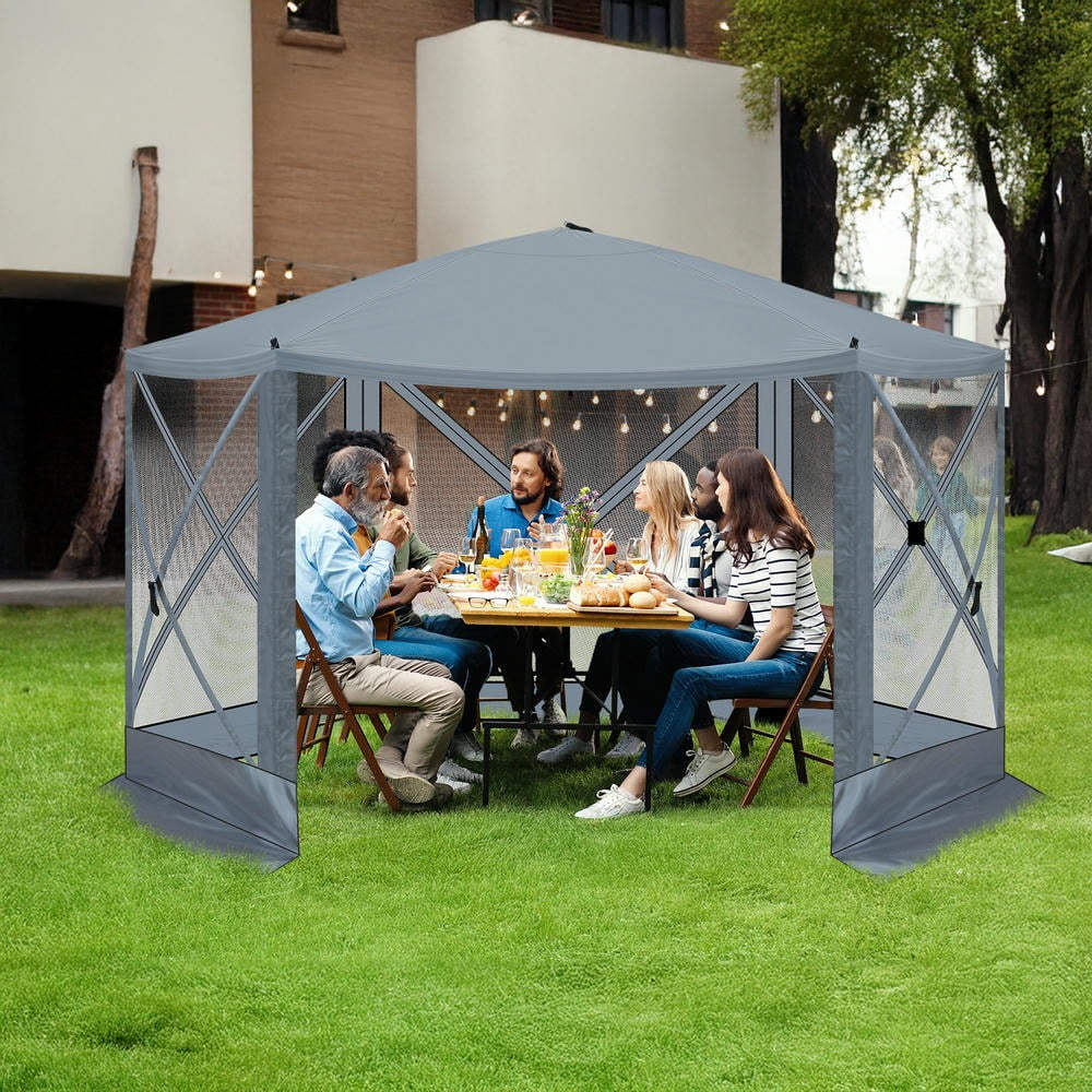 Barara King Outdoor Canopy Tent, Patio Portable Canopy,12' x 12' Outdoor Pop-Up Camping Canopy