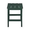 WestinTrends Malibu 2-Pieces Adirondack Chair Set with Side Table, All Weather Outdoor Seating Plastic Patio Lawn Chair Folding for Outside Porch Deck Backyard, Dark Green