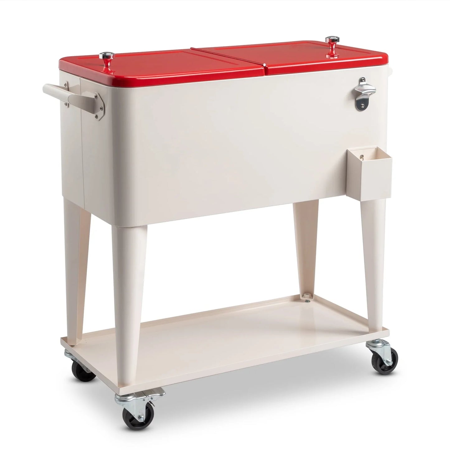 GoDecor Patio Cooler Cart Cold and Refreshing with this Convenient Rolling Cooler Cart,Rolling Cooler Cart