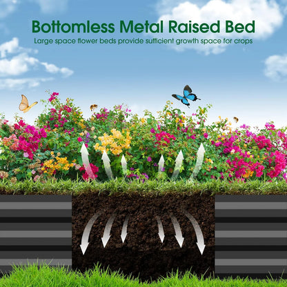 7.6' x 3.6' x 3.6' Galvanized Raised Garden Bed with Crop Cage, Plant Protection Tent with Zippered Doors, Sun Shade Cloth, Garden Netting for Vegetables, Fruit Cage for Patio, Yard, Lawn