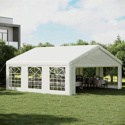 Demi Bonn 20 x 20 ft Party Tent, Wedding Tent, Outdoor Heavy Duty Canopy with Sidewalls, Patio Gazebo Pavilion Shelter Canopies for Event, White