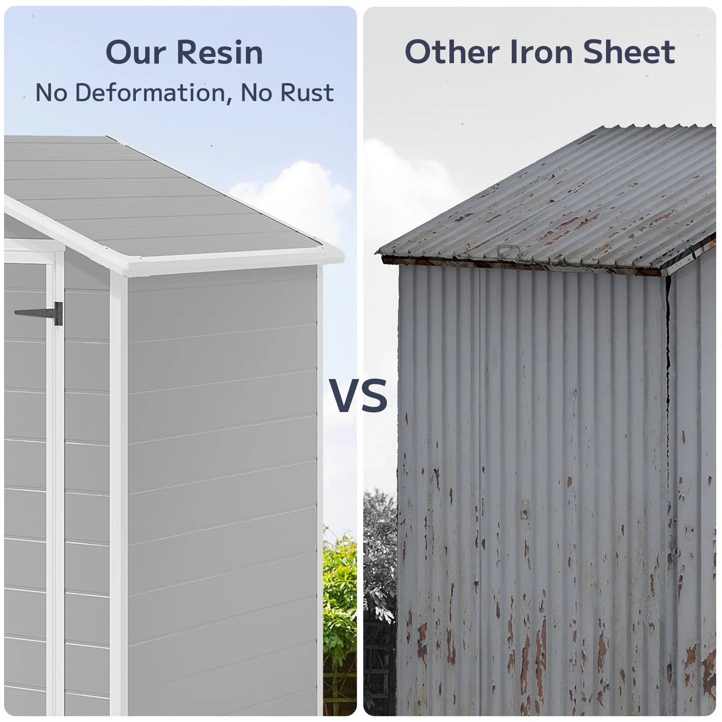 Asofer 6x4 FT Resin Storage Shed, Plastic Outdoor Shed with FloorSide Window, Lockable Door for Backyard, Garden, Patio, Gray