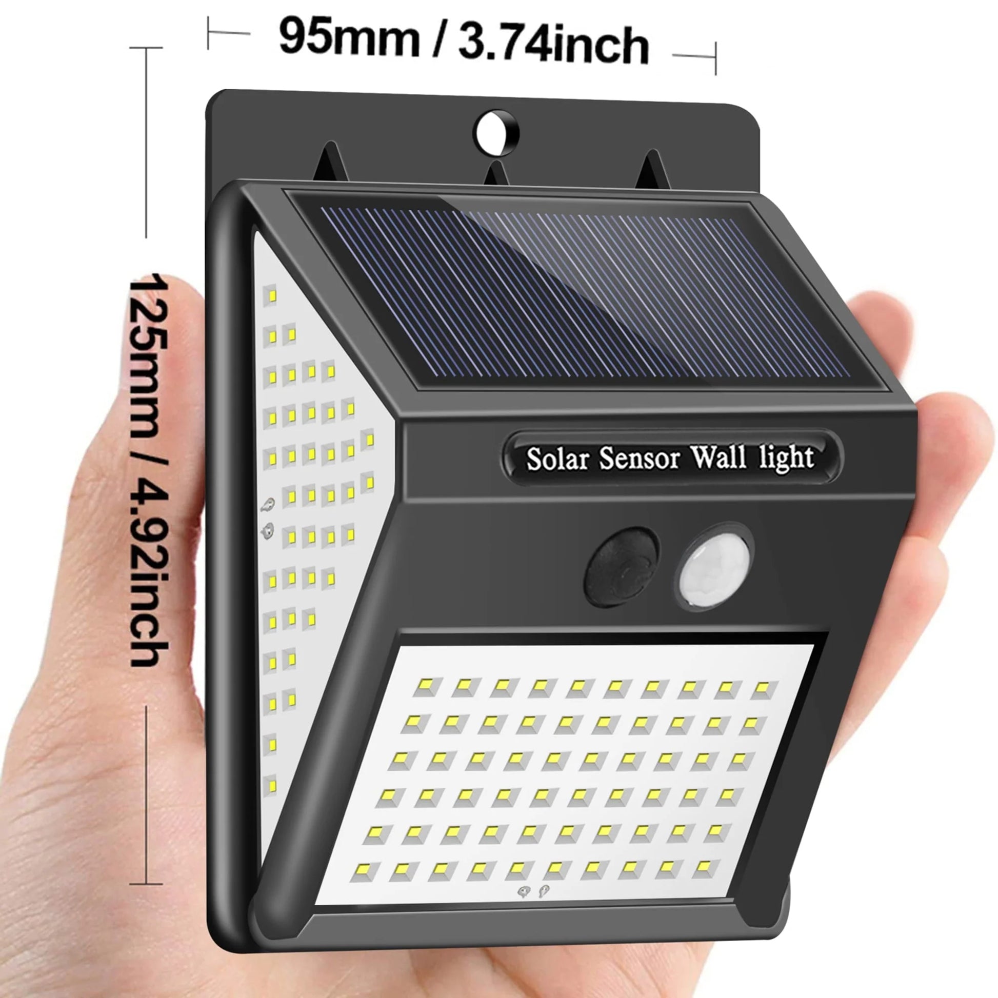 Exgreem Outdoor Wall Light Solar , 3 Modes Solar Motion Sensor Lights for Porch Garden, Patio, 6 Packs