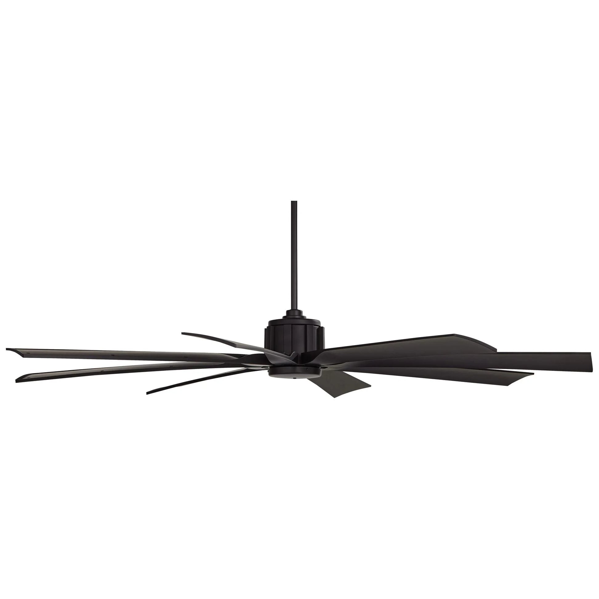 70" Possini Euro Design Modern Indoor Outdoor Ceiling Fan with Remote Control Matte Black Damp Rated for Patio Exterior House Home