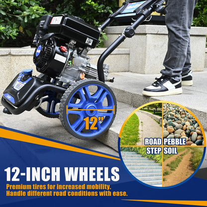 TOOLCY Pressure Washer 2030 PSI Max, Power Washer Electric Powered, 50FT Pressure Hose, Short Gun & Extension Wand, Foam Cannon, 5 Nozzles, Cars Patios Washer