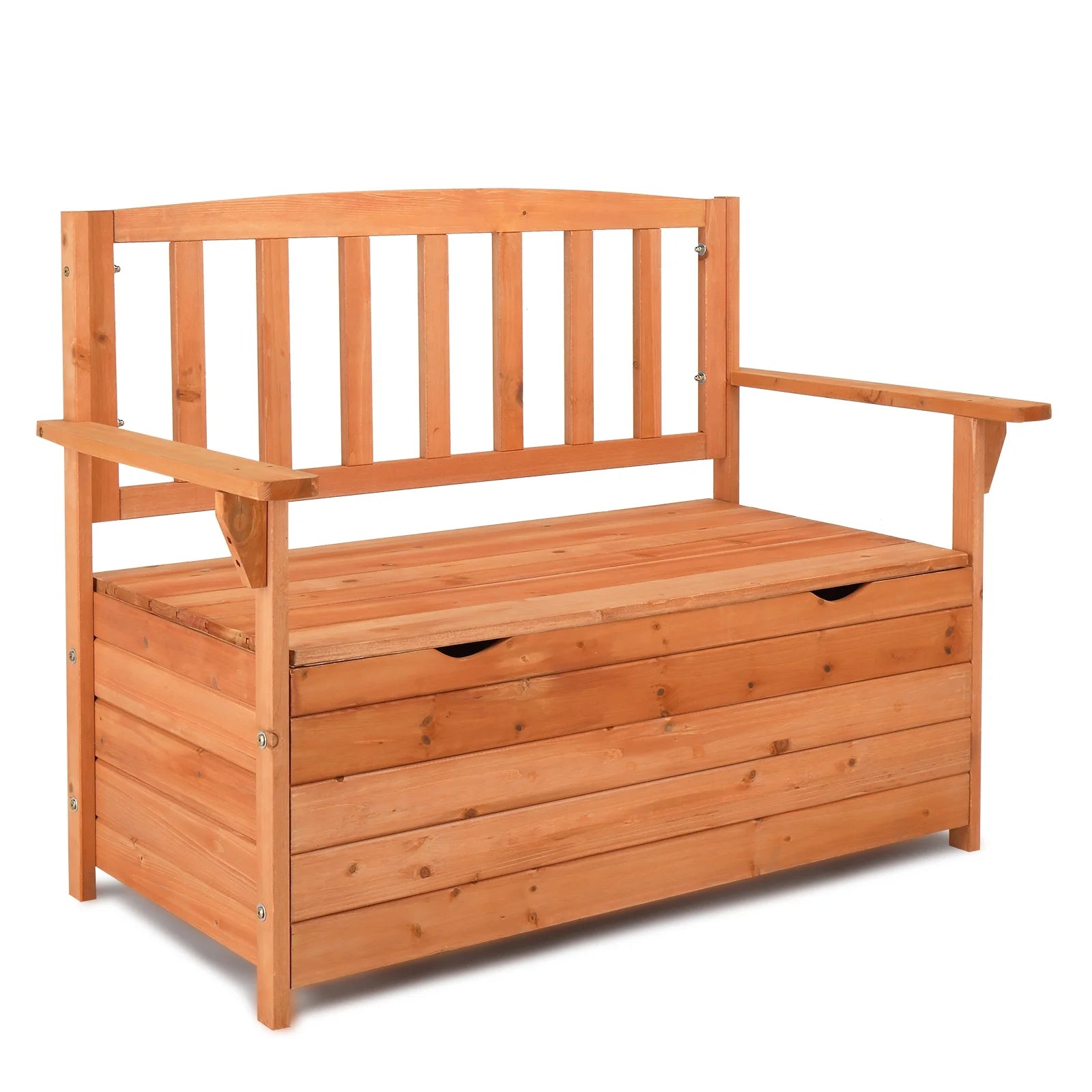 Zimtown Outdoor Storage Bench Deck Box for Patio Furniture, Front Porch Decor,Yellow