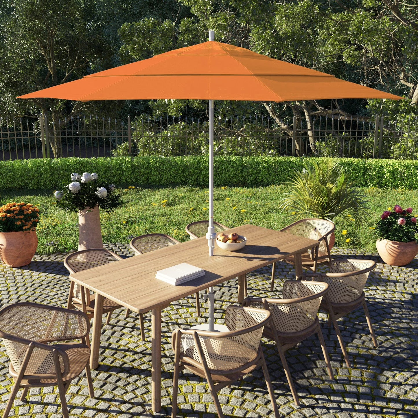 California Umbrella 11' Patio Umbrella in Dolce Mango