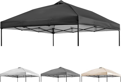 10x10ft Canopy Replacement Top Pop Up Tent Cover Roof with Air Vent, Waterproof for Outdoor Garden Patio Pavilion Sun Shade(Top Only) Black