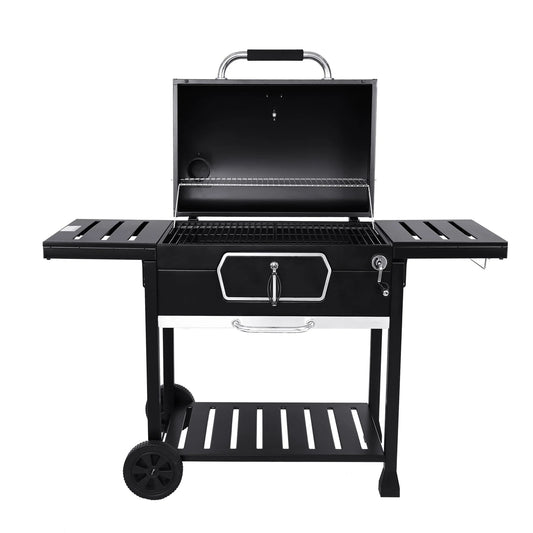 Gourmet 30" CD2030AN Deluxe Charcoal Grill, BBQ Smoker Picnic Camping Patio Backyard Cooking, Black