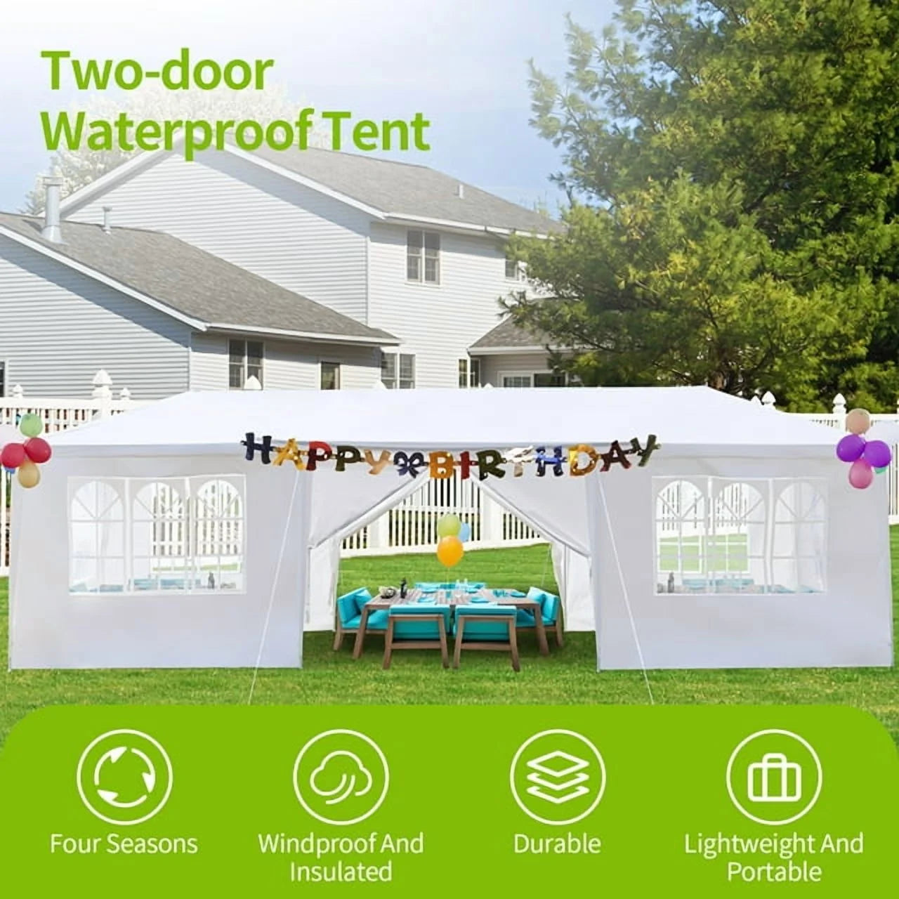 Sythers 10'x10' Pop Up Canopy Tent with 4 Removable Sidewalls, Portable Gazebo, UV Resistant Waterproof, Enclosed Canopy Tent for Outdoor Events, Patio, Backyard, Party, BBQ, Camping, Black