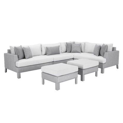 Modern Sling 6-piece Outdoor Patio Sectional Set