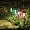 TOANEL 24PCS Solar Lights Outdoor Solar Garden Lights Pathway Lights Waterproof LED Lawn Lamp Solar Seal Stainless Steel Sidwalk Lights for Outside walkway Patio Yard Garden Decor (White Light)