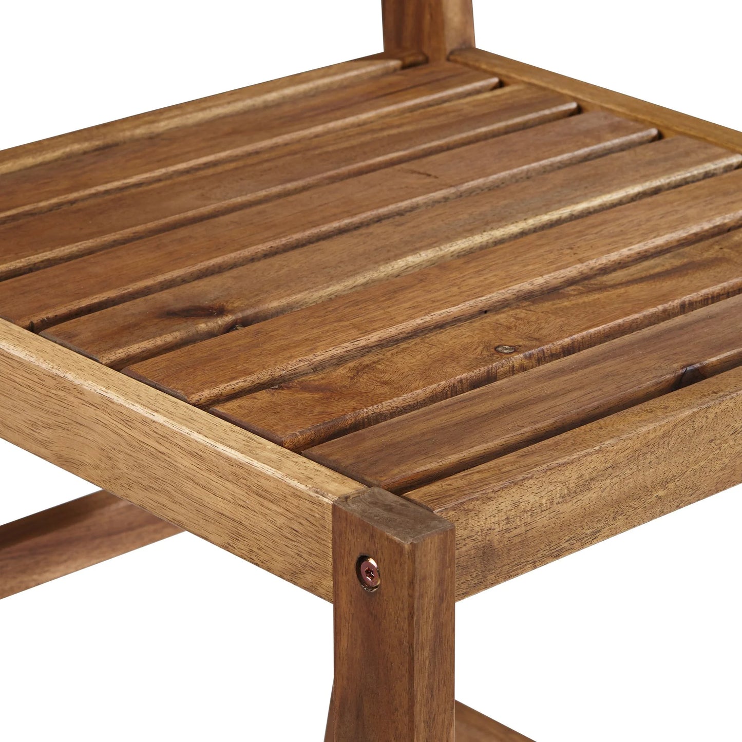 Teal Island Designs Wood Outdoor Bar Stools 24" Set of 2 High Farmhouse Rustic with Ladder Backrest Footrest for Kitchen Counter Island Patio Garden