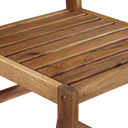 Teal Island Designs Wood Outdoor Bar Stools 24" Set of 2 High Farmhouse Rustic with Ladder Backrest Footrest for Kitchen Counter Island Patio Garden
