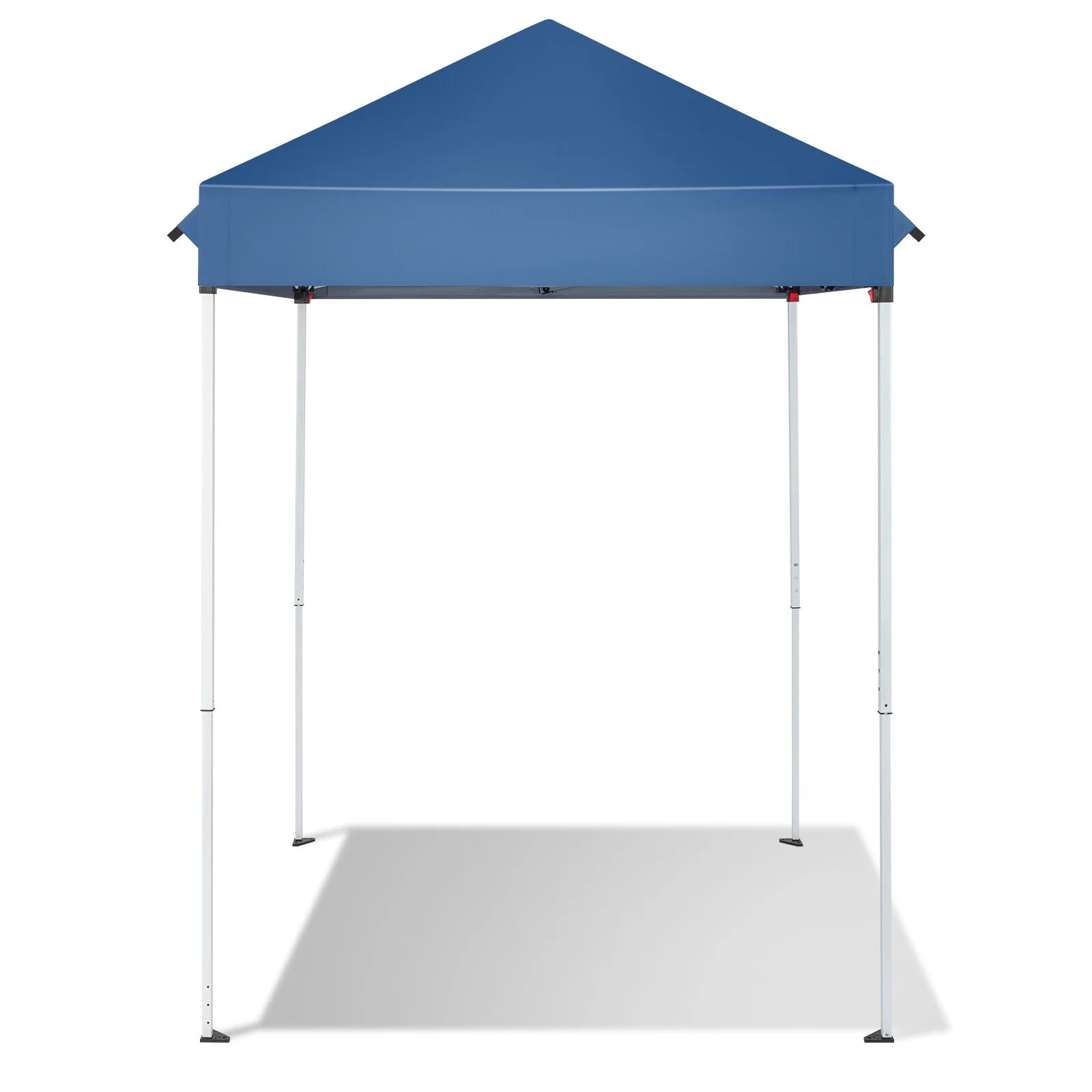 ZIRAV 5x5 Pop Up Canopy Tent, Ez Up Outdoor Canopy Tent Instant Shelter with Carry Bag Straight Legs Patio Balcony Porch Backyard Garden,White