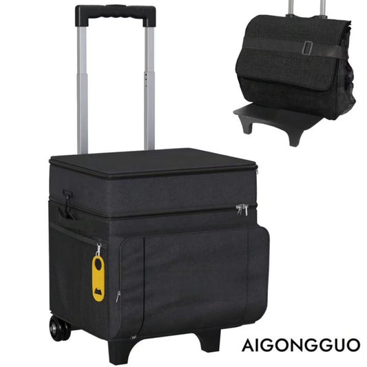 Cooler With Wheels And Handle, Portable Rolling Cooler, Ice Chest Cooler, 50 Can Large Cooler Bag For Beach, Outdoor Camping, Picnic, Patio Travel