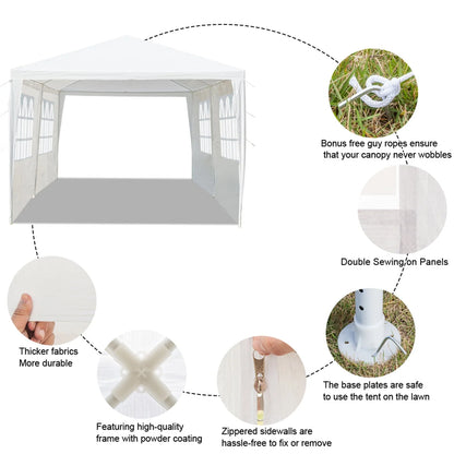 Arttoreal 20'Lx10'Wx8.5'H Outdoor Patio Pop-up Canopy with Sides,Garden Canopy Shelter Tents,White