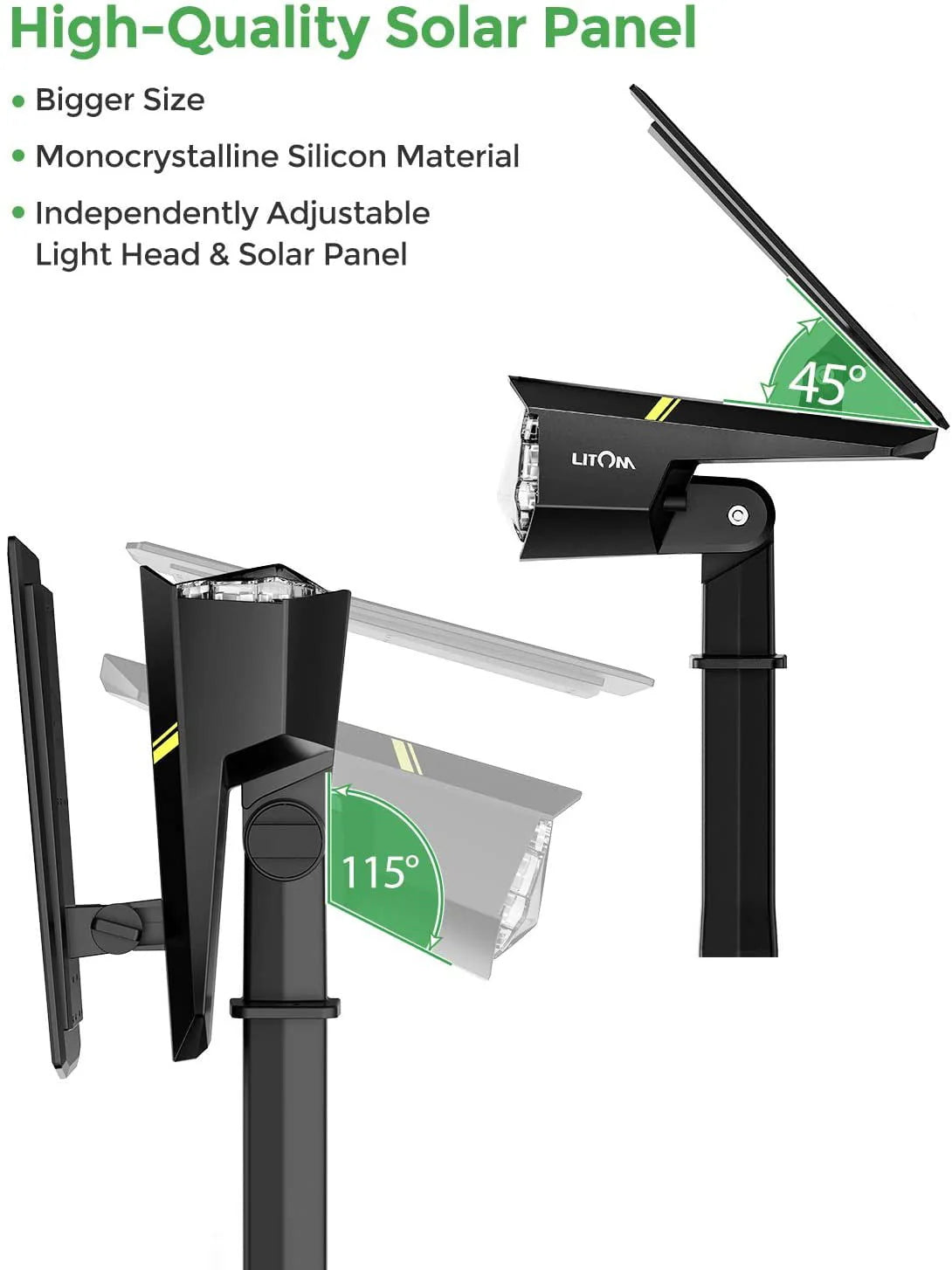 30 LED Outdoor Solar Landscape Spotlights Pro, IP67 Waterproof Wall Light for Yard Garden Driveway Porch Walkway Pool Patio Cold & Warm White -2 Pack