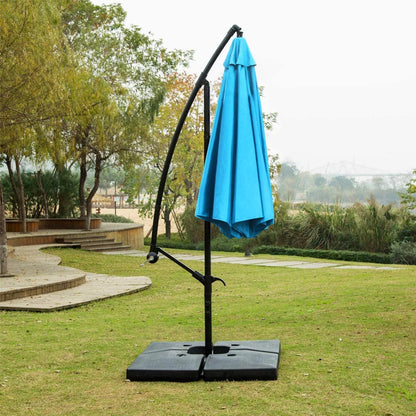 Sunnyglade 10Ft Outdoor Adjustable Offset Cantilever Hanging Patio Umbrella (Blue)