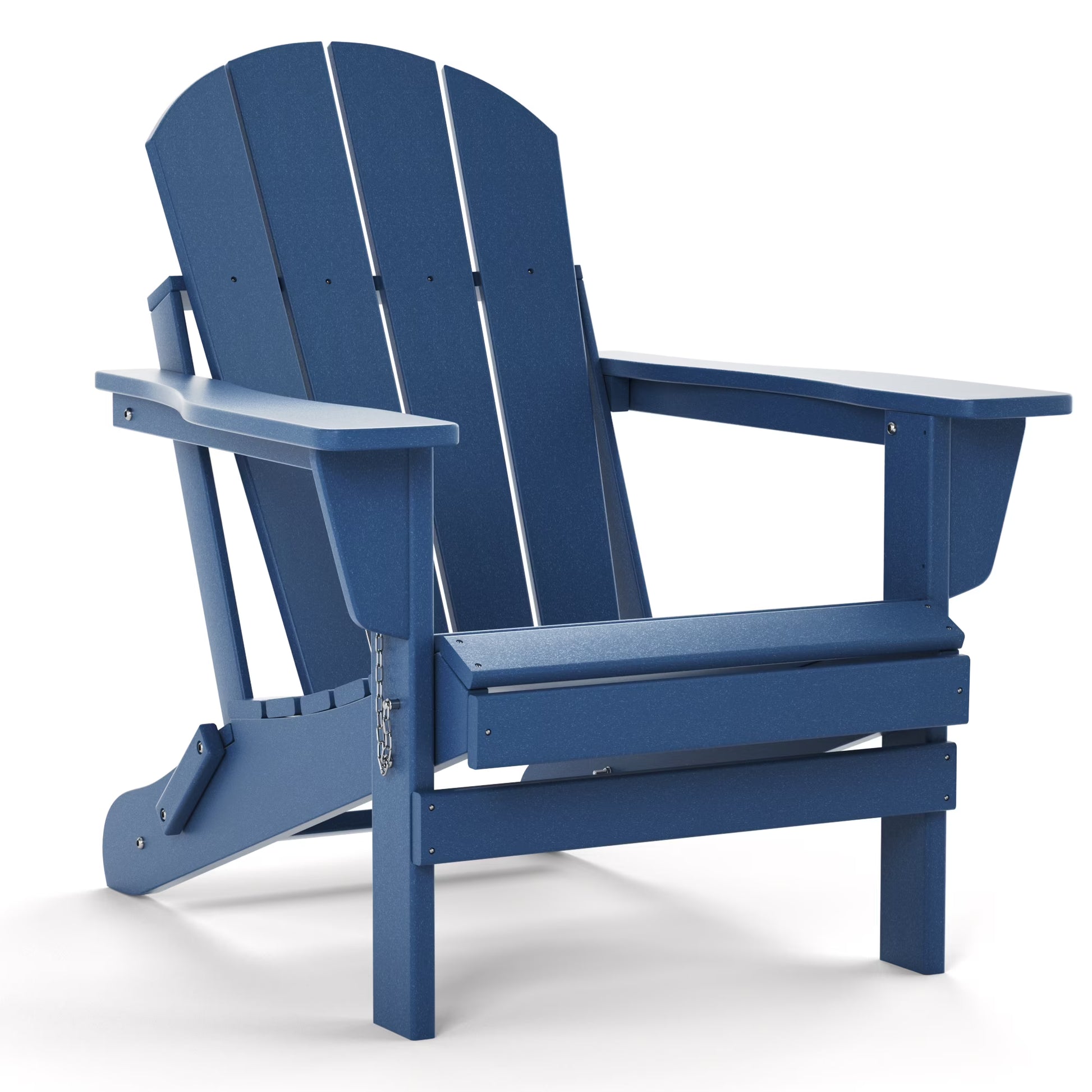 TORVA Folding Adirondack Chair, Fire Pit Chair,Patio Outdoor Chairs All-Weather Proof HDPE Resin for BBQ Beach Deck Garden Lawn Backyard, Black