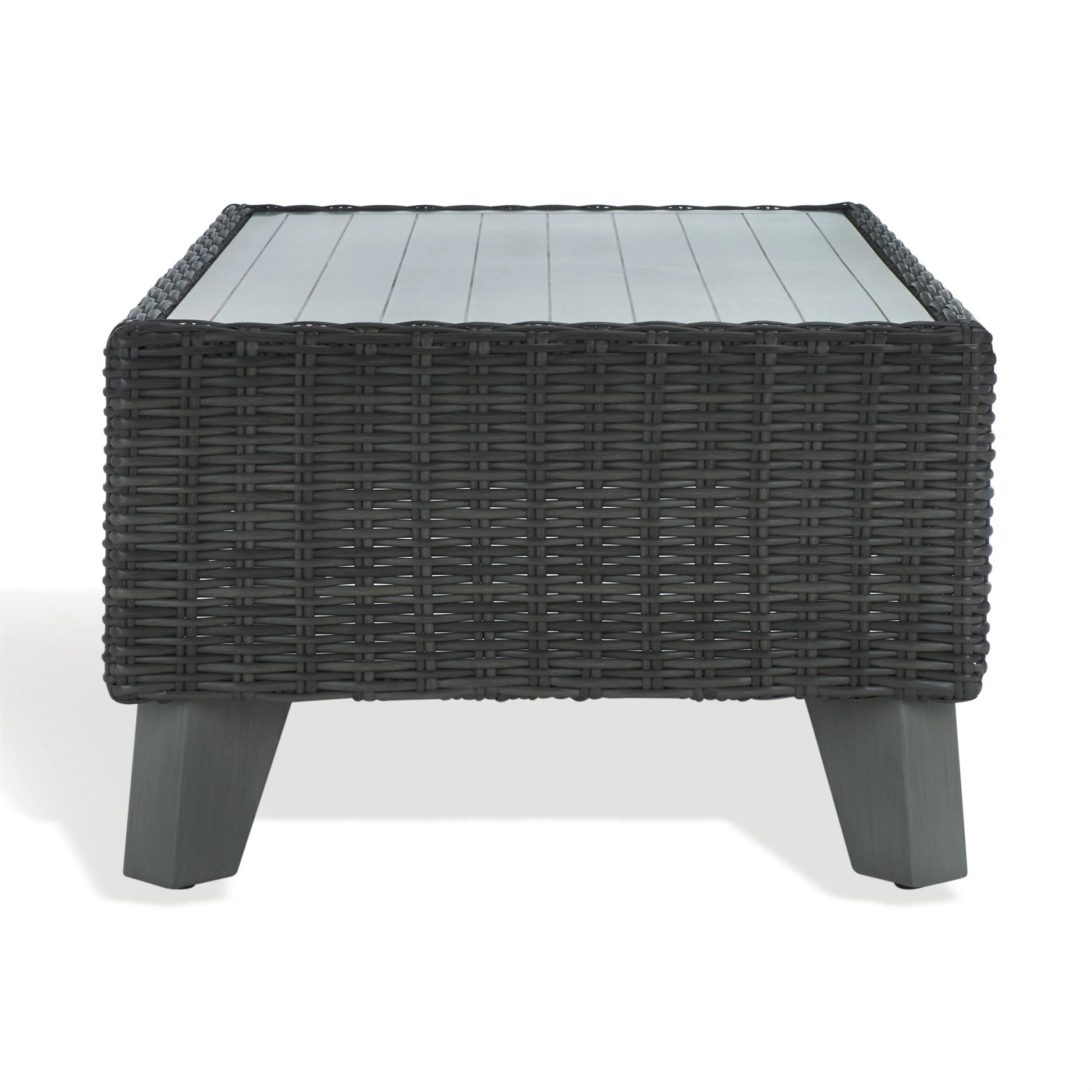 SAFAVIEH Couture Margarita Outdoor Patio Wicker Coffee Table, Natural