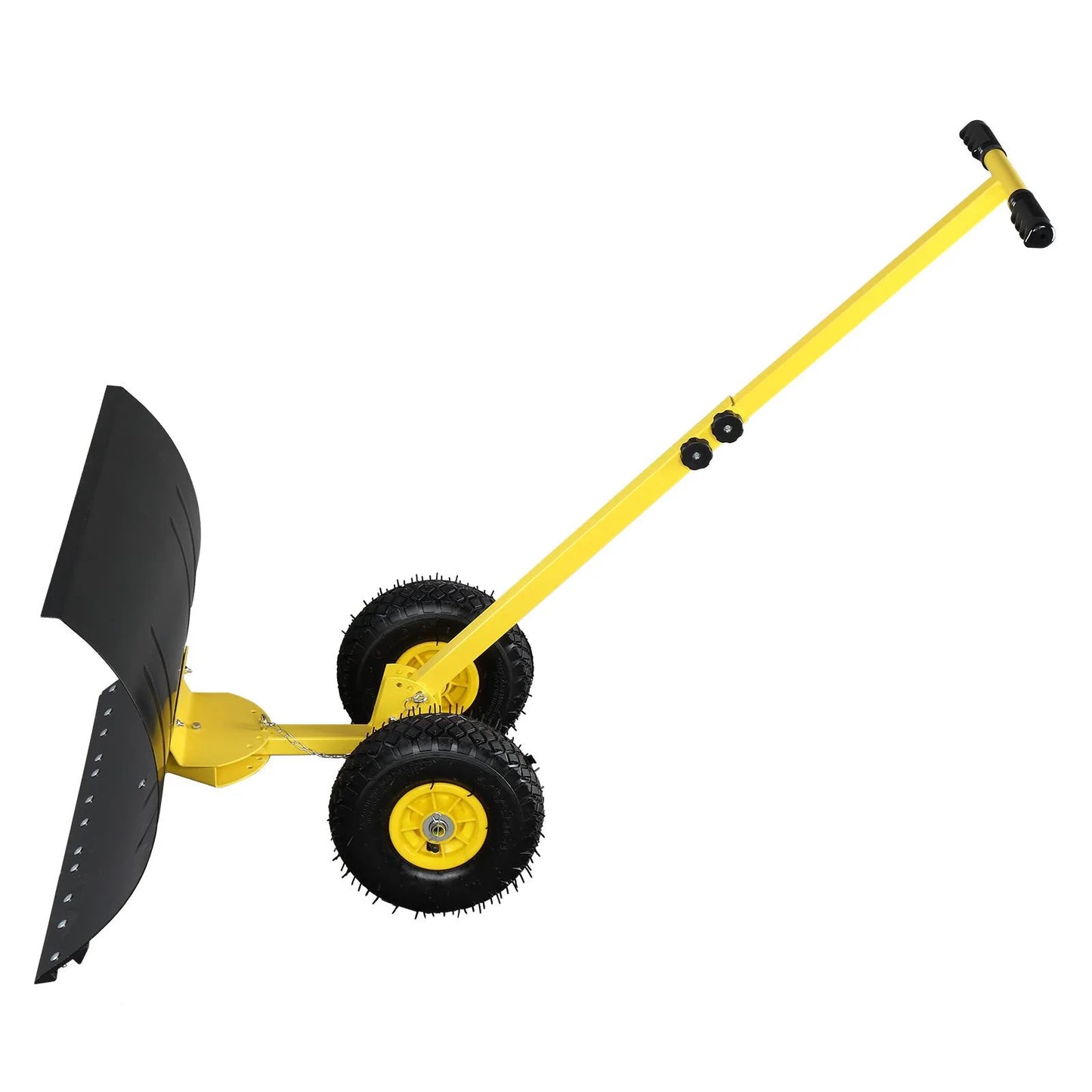 OverPatio Snow Shovels Heavy Duty Snow Pusher Large Blade Plow Snow Remove Tool with Adjustable Handle