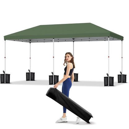 10' x 20' Pop Up Canopy Tent for Outdoor, Portable Instant Commercial Canopy for Patio, Backyard, Garden, Lawn, Outdoor Activities